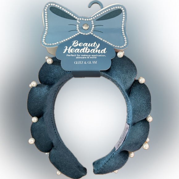 Accessories - Blue and Pearl Embellished Beauty Headband